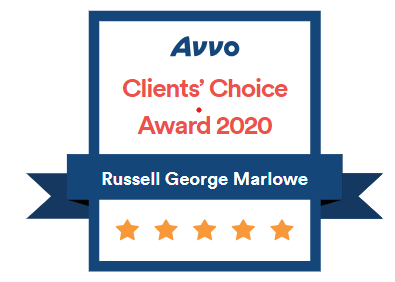 Avvo Clients' Choice Award 2020 | Russell George Marlowe | 5 Stars